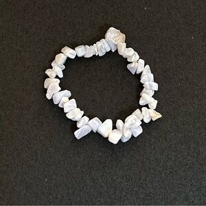 Hand crafted Blue Lace Agate bracelet - FREE gift with purchase